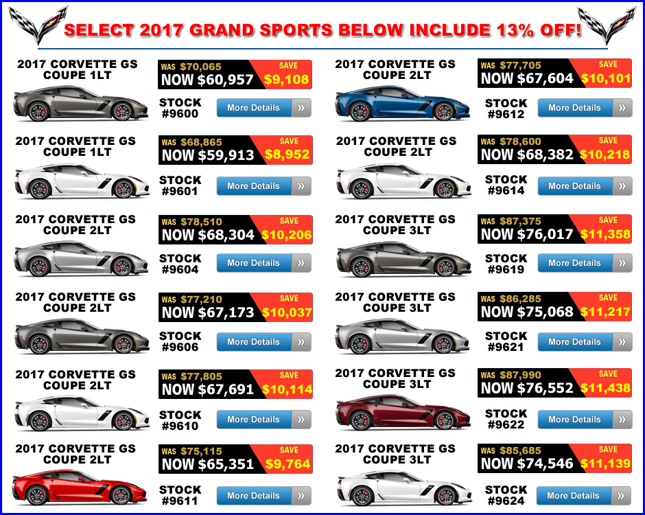 2017 Corvette Grand Sport Sale